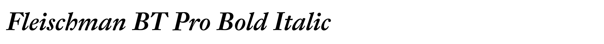 Fleischman BT Pro Bold Italic image
